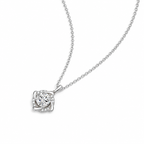 925 Sterling Silver 1CT D VVS1 Moissanite Dancing Pendant Necklace Women Gift