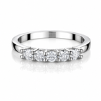 Women's Moissanite Band Ring – 925 Sterling Silver Fine Jewelry