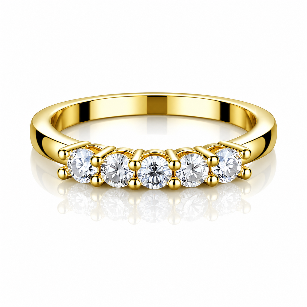 Women's Moissanite Band Ring – 925 Sterling Silver Fine Jewelry