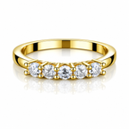Women's Moissanite Band Ring – 925 Sterling Silver Fine Jewelry