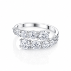 Eternity Moissanite Ring – Sterling Silver Wedding Band for Women