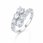 Eternity Moissanite Ring – Sterling Silver Wedding Band for Women