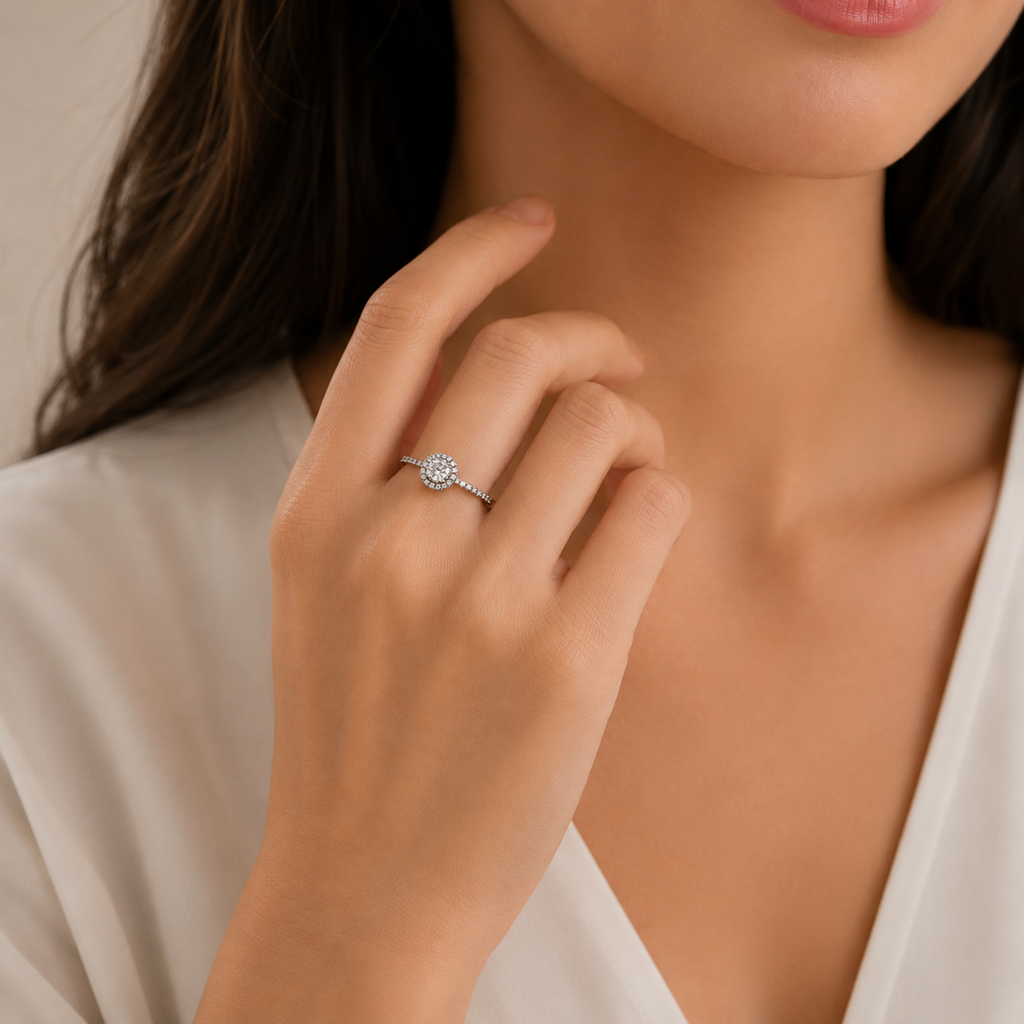 Cushion Cut Moissanite Engagement Ring – Fine Jewelry Wedding Band for Women