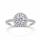 Cushion Cut Moissanite Engagement Ring – Fine Jewelry Wedding Band for Women