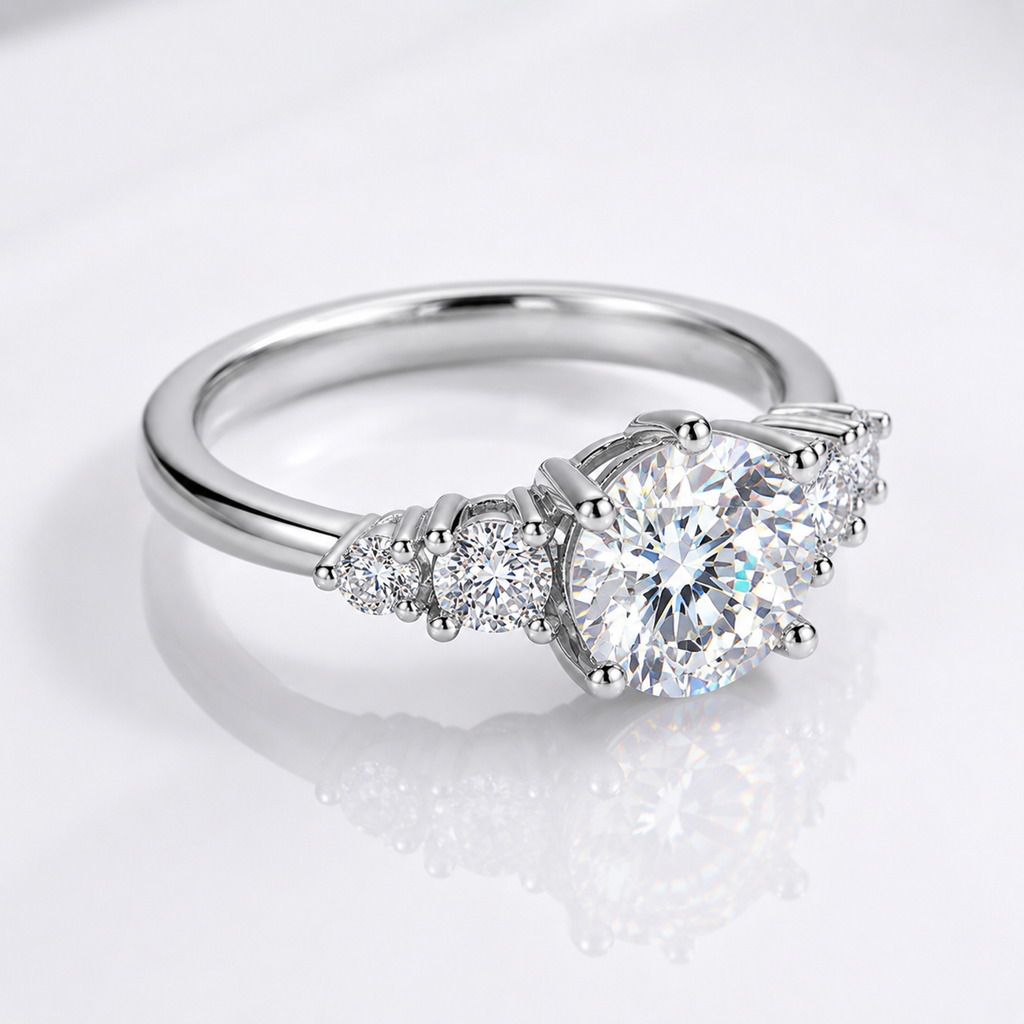 ELARIS™ Sovereign Moissanite Engagement Ring – 1 Carat D VVS1