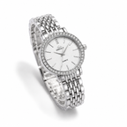 Waterproof Women's Dress Watch – Crystal Diamond Bezel Stainless Steel Quartz Watch