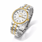 Elegant Women's Waterproof Watch – Stainless Steel Calendar Wristwatch