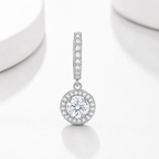 Premium D Color VVS1 Moissanite Earrings with Halo Setting