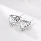 Heart Cut Moissanite Earrings 925 Sterling Silver D Color VVS1 Stud Earrings