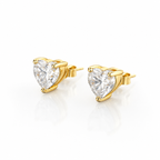 Heart Cut Moissanite Earrings 925 Sterling Silver D Color VVS1 Stud Earrings