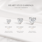 Heart Cut Moissanite Earrings 925 Sterling Silver D Color VVS1 Stud Earrings
