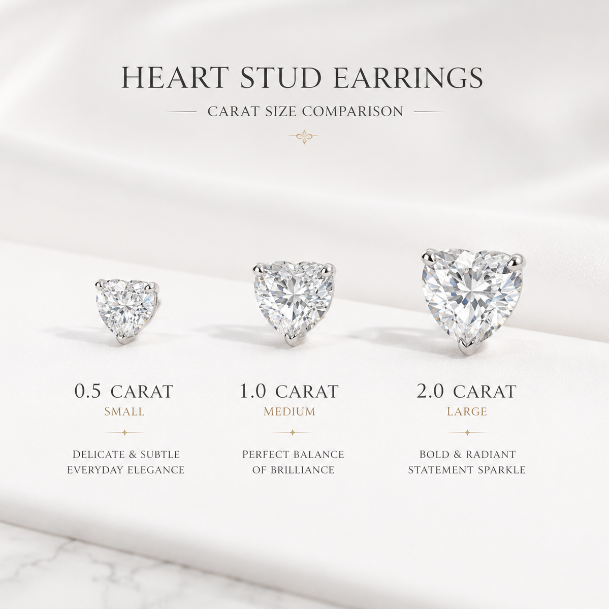 Heart Cut Moissanite Earrings 925 Sterling Silver D Color VVS1 Stud Earrings