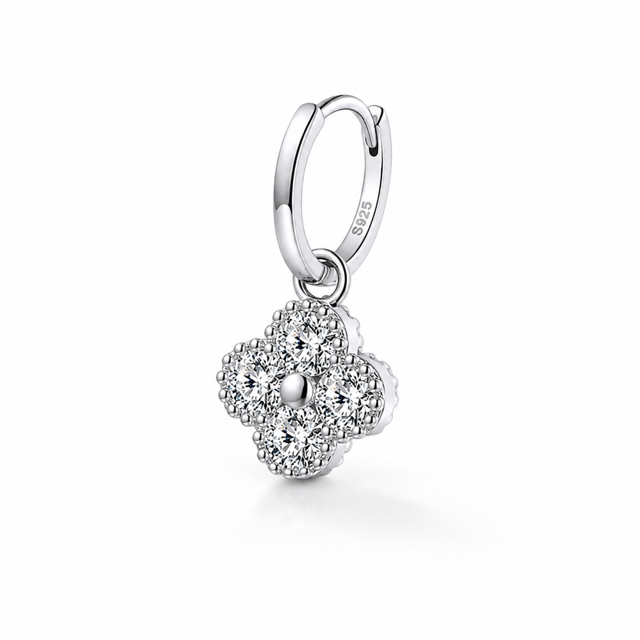Women's Clover Moissanite Earrings – Fine Jewelry Anniversary Gift