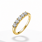 Women's Moissanite Band Ring – 925 Sterling Silver Fine Jewelry