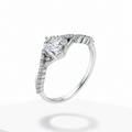 Crown Moissanite Engagement Ring – Women's Sterling Silver Solitaire Promise Ring