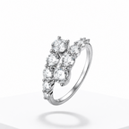 Eternity Moissanite Ring – Sterling Silver Wedding Band for Women