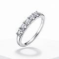 Women's Moissanite Band Ring – 925 Sterling Silver Fine Jewelry