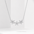 Certified Flower Moissanite Pendant Necklace – Elegant Gift for Her