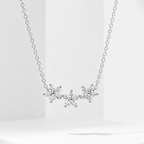 Certified Flower Moissanite Pendant Necklace – Elegant Gift for Her