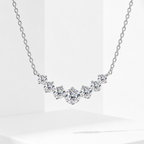 925 Sterling Silver 1.7-5CT Moissanite Pendant Necklace Women Wedding Fine Jewellery
