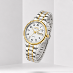 Elegant Women's Waterproof Watch – Stainless Steel Calendar Wristwatch