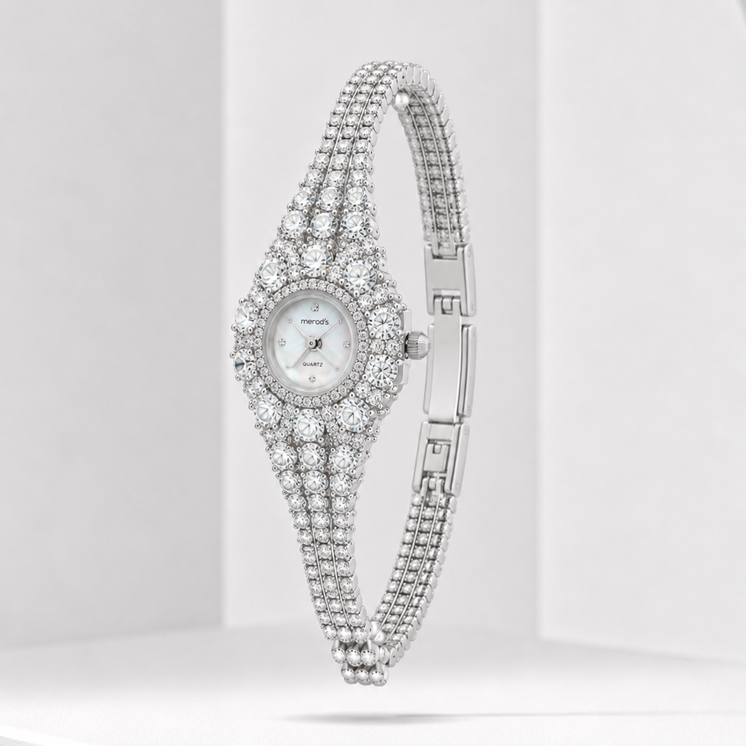 Elegant Women's Diamond Watch – Full Rhinestone Iced Out Wrist Watch