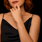 925 Sterling Silver VVS1 D Color Moissanite Strand Bracelet Women Fine Jewellery