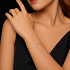 925 Sterling Silver VVS1 D Color Moissanite Strand Bracelet Women Fine Jewellery