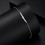 925 Sterling Silver VVS1 D Color Moissanite Strand Bracelet Women Fine Jewellery