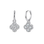 Women's Clover Moissanite Earrings – Fine Jewelry Anniversary Gift