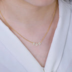 Certified Flower Moissanite Pendant Necklace – Elegant Gift for Her