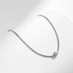 925 Sterling Silver 0.25CT Moissanite Bezel Bracelet Women Elegant Chain Gift
