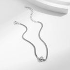 925 Sterling Silver 0.25CT Moissanite Bezel Bracelet Women Elegant Chain Gift