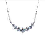 925 Sterling Silver 1.7-5CT Moissanite Pendant Necklace Women Wedding Fine Jewellery